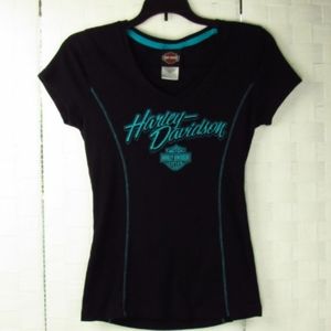 Harley-Davidson V-Neck Cotton Tee S